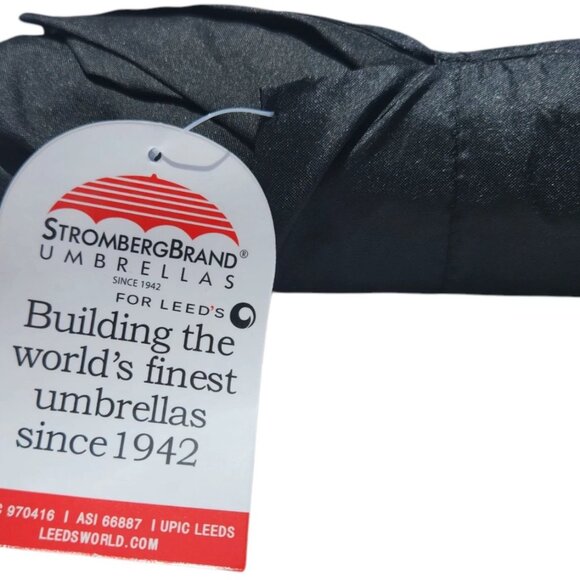Stromberg Black Compact Umbrella With Subtle Medical Logo, New Old Stock W Tags - Picture 4 of 8